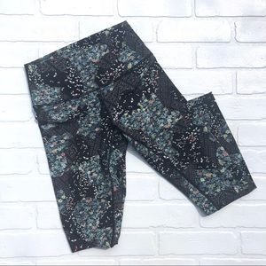 lululemon athletica Black Floral Patterned Pants